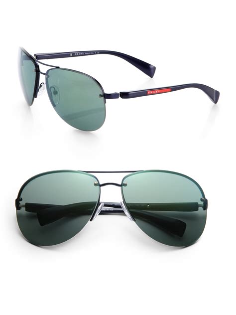 prada blue aviator sunglasses|Prada aviator sunglasses polarized.